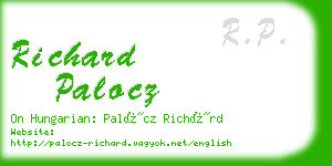 richard palocz business card